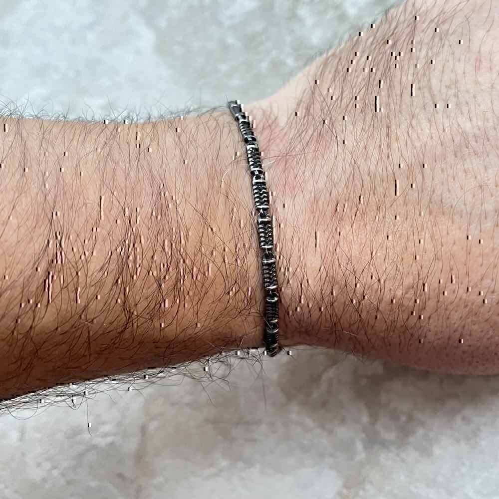 Купить Браслет из серебра с узором (52480)