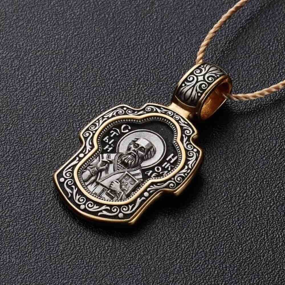 Купить Образ из серебра "Святой Николай Чудотворец" (59262)