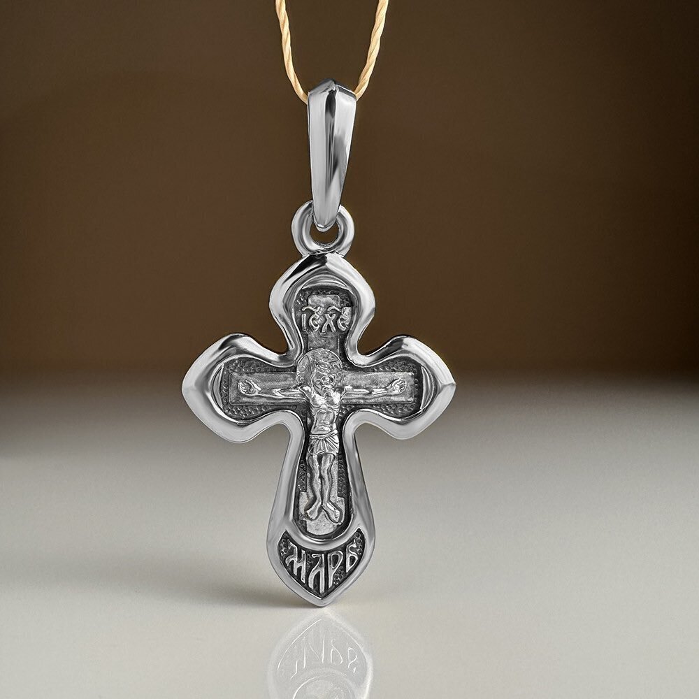 Купить Крест из серебра "Спаси и Сохрани" (42271)