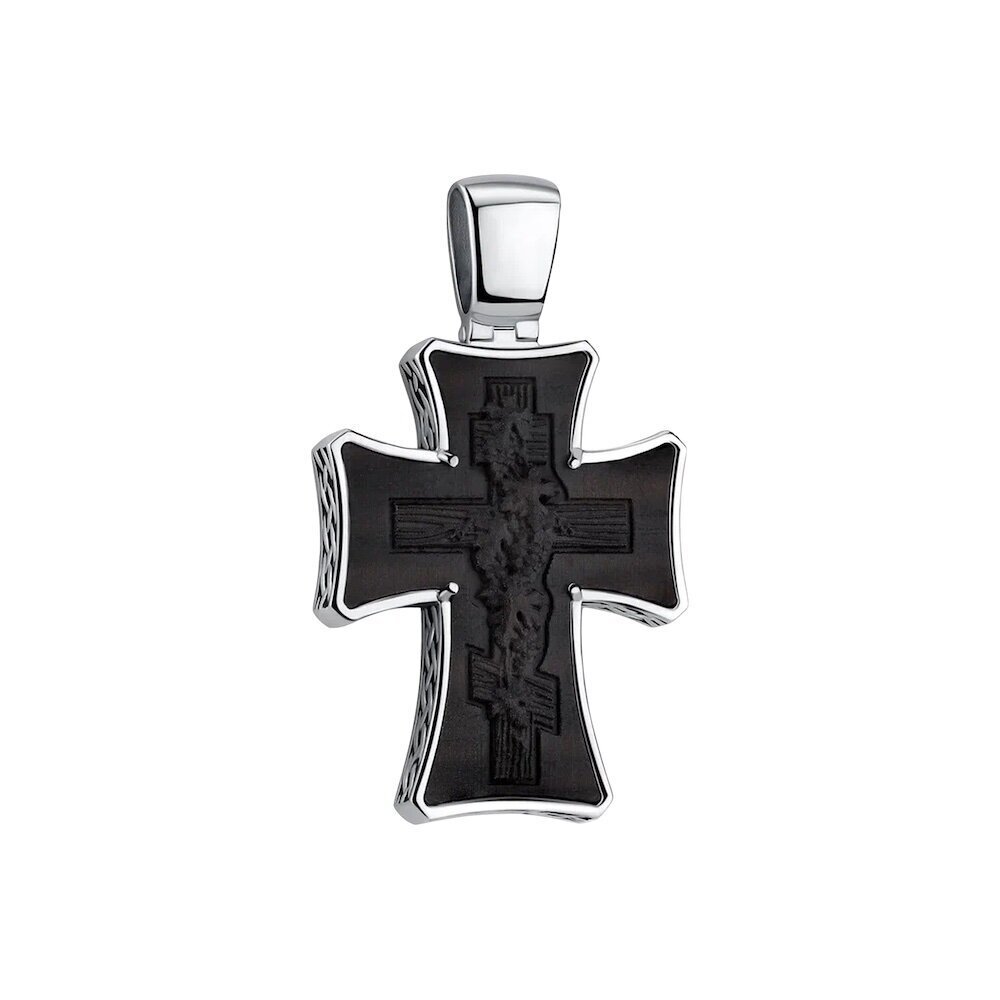 Купить Крест из дерева граб и серебра (42664)