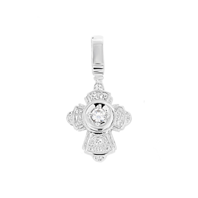 картинка Крест из серебра с фианитом (42539) 