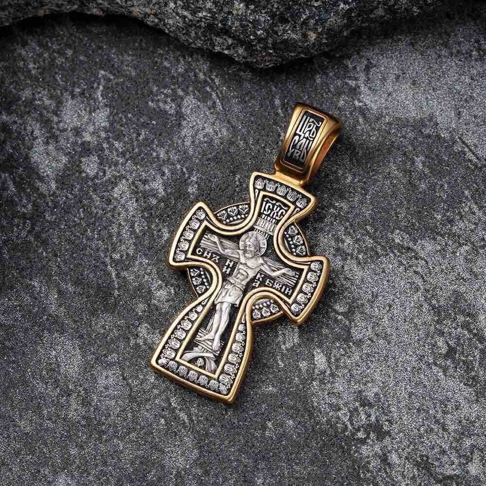 Купить Крест из серебра "Божия Матерь Знамение" (42863)