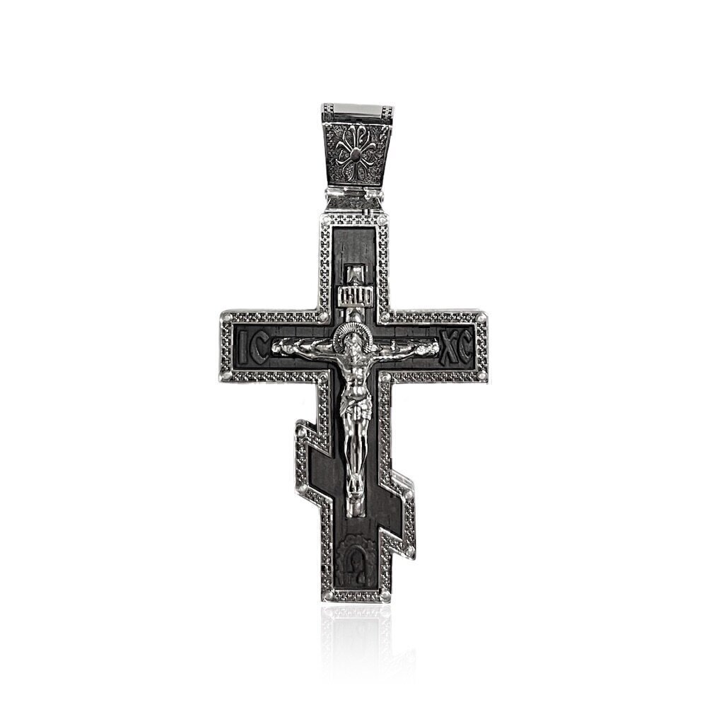Купить Крест из серебра "Спаси и Сохрани" (97027)