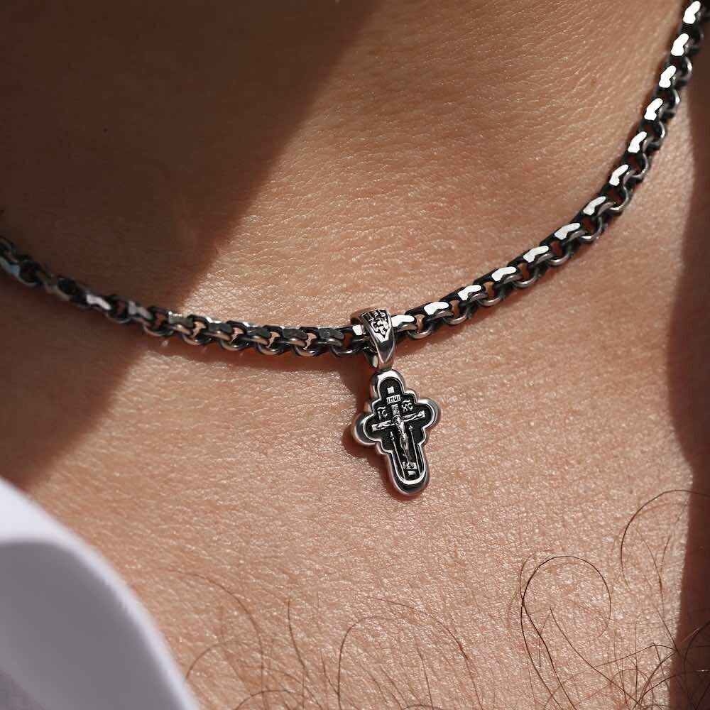 Купить Крест из серебра "Богородица" (42723)