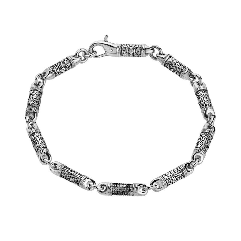 Купить Браслет литой из серебра "Отче Наш" (12329)