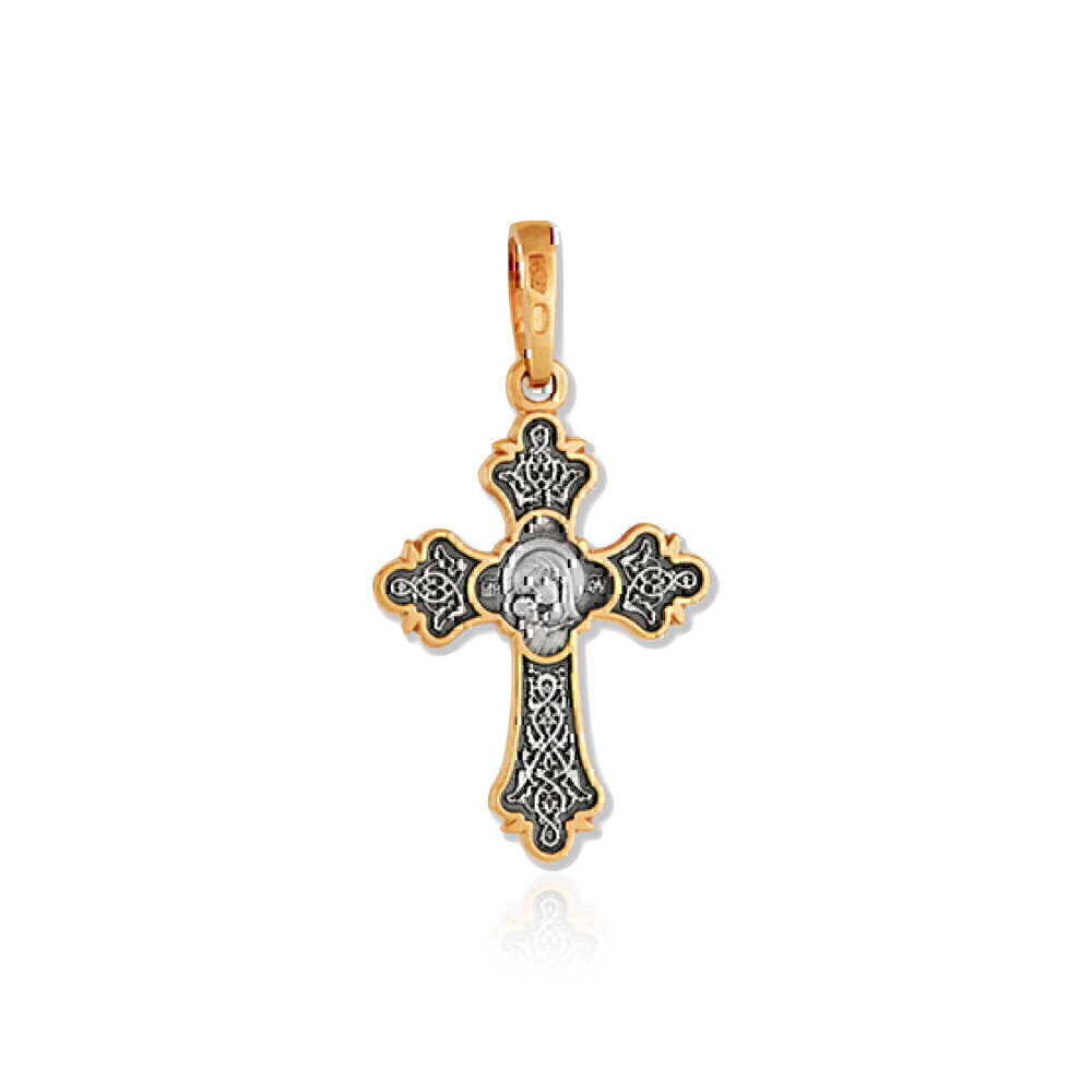 Купить Крест из серебра с фианитами (27112)