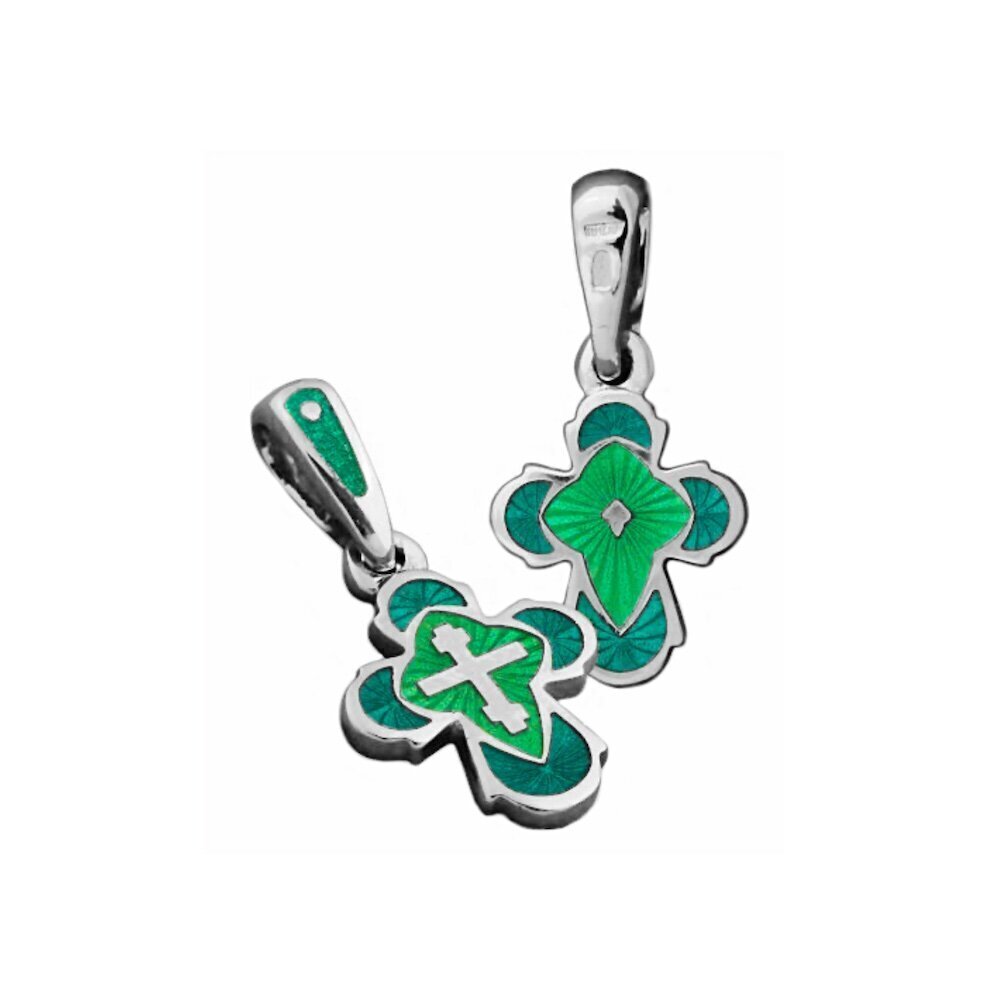 Купить Крест из серебра с эмалью (42182)