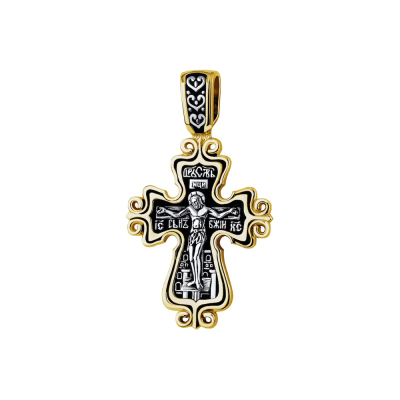 картинка Крест из серебра "Богородица" (42755) 