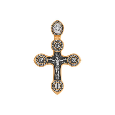 картинка Крест из серебра "Святой Сергий Радонежский" (42870) 