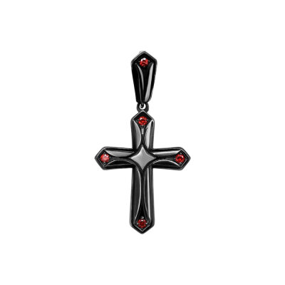 картинка Крест из серебра с фианитами (42542) 