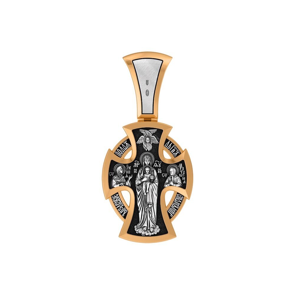 Купить Крест из серебра "Божия Матерь Валаамская" (42890)