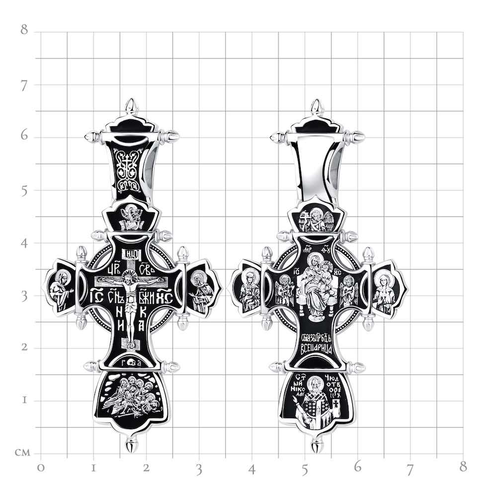 Купить Крест из серебра "Божия Матерь Всецарица" (42665)