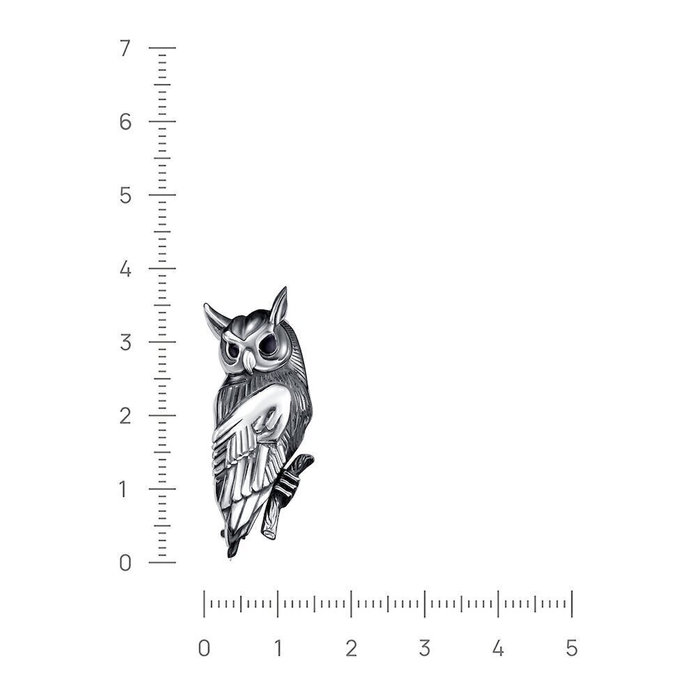 Купить Брошь из серебра "Сова" (81052)