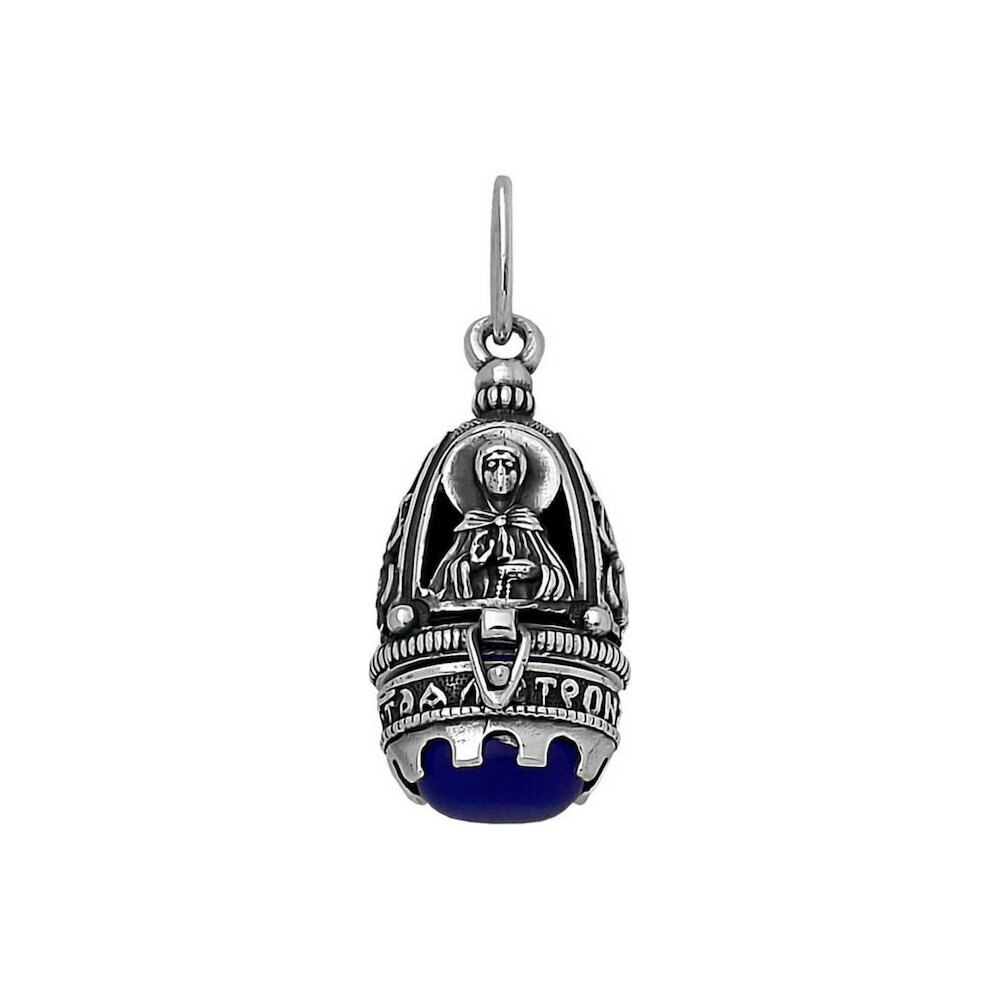 Купить Образ-мощевик из серебра "Святая Матрона Московская" с фианитом (52856)