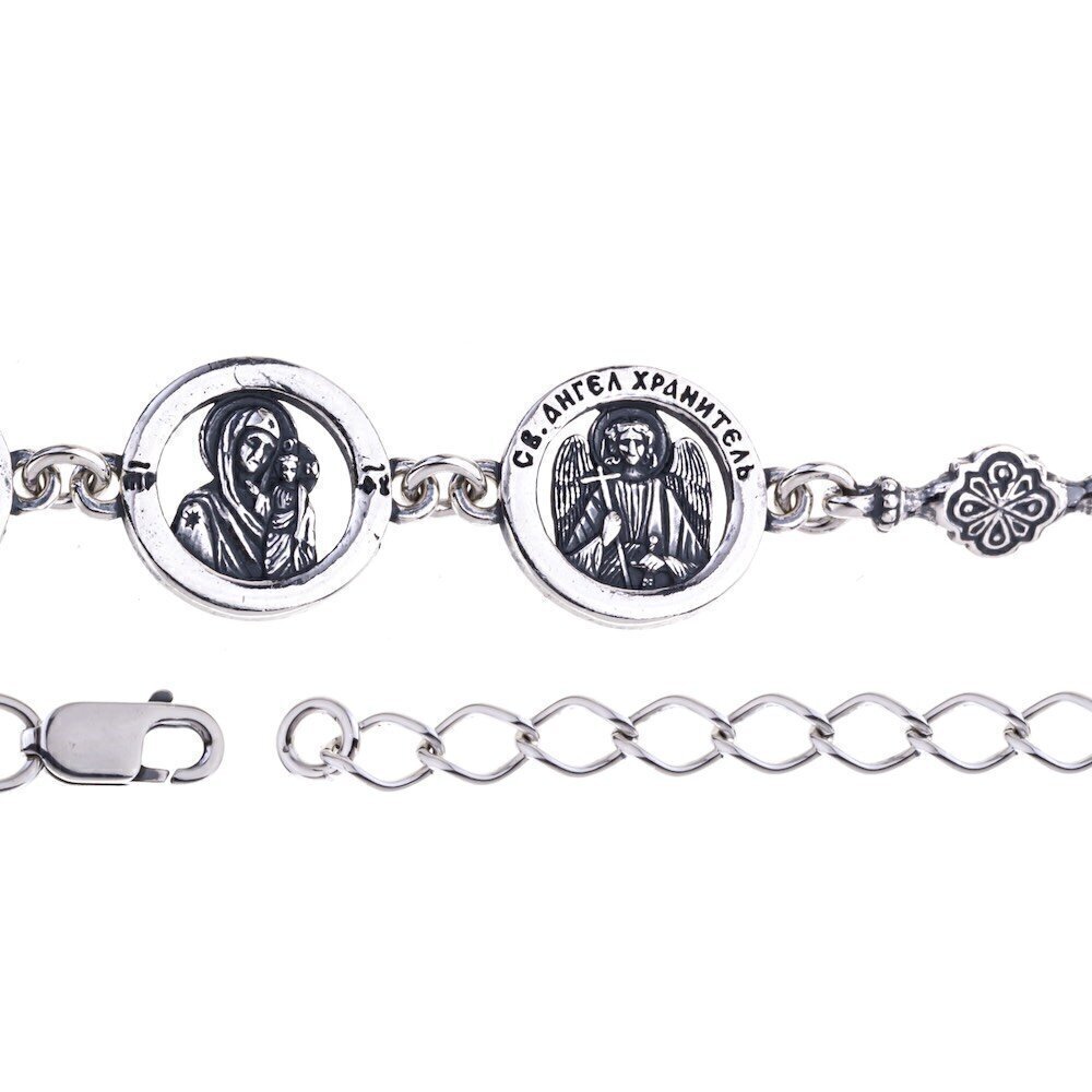 Купить Браслет из серебра "Лики Святых" (12249)