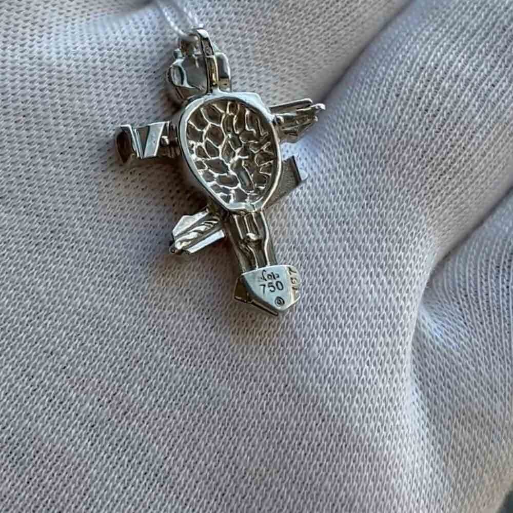 Купить Крест малый из серебра "Сердце Христа" (42453)