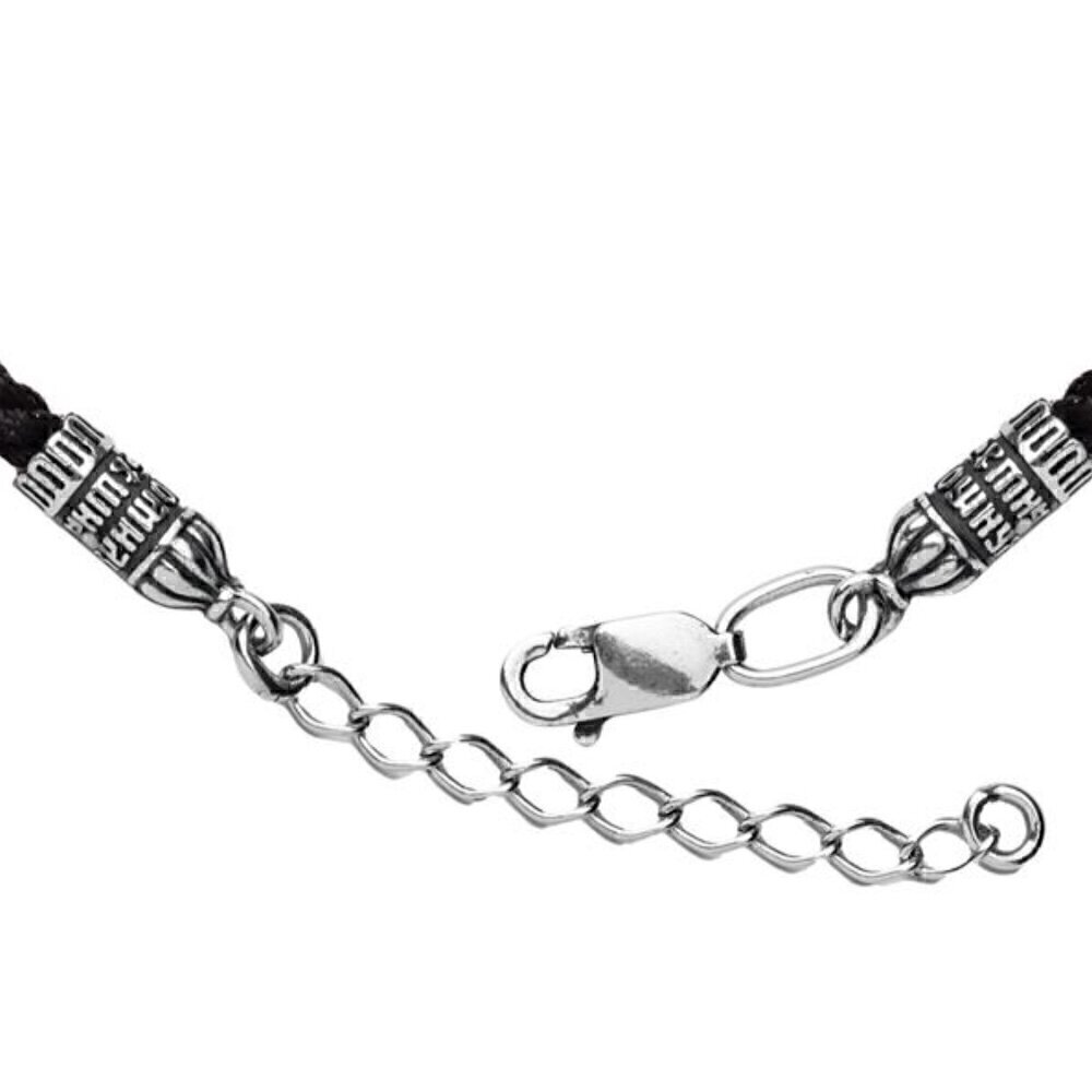 Купить Браслет из шнурка и серебра "Ангел Хранитель" (12271)