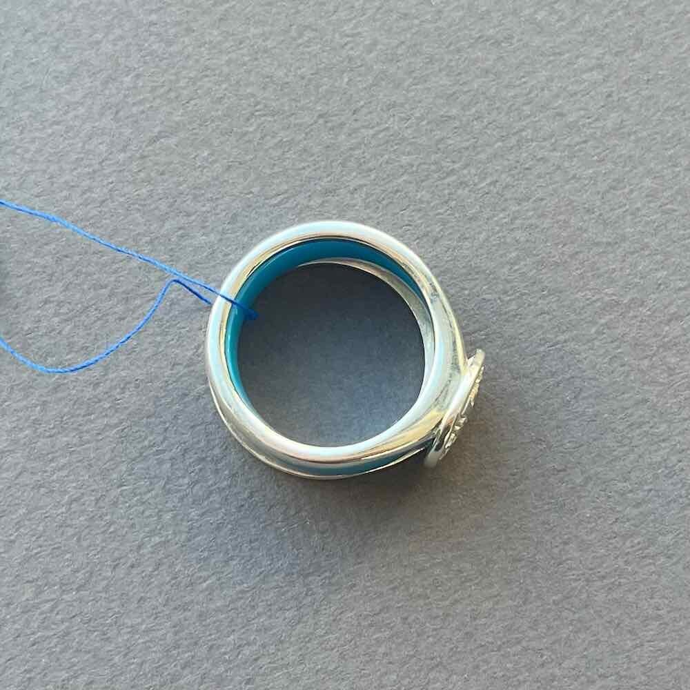 Купить Кольцо разборное из серебра "НИКА" вставка керамика (32380)