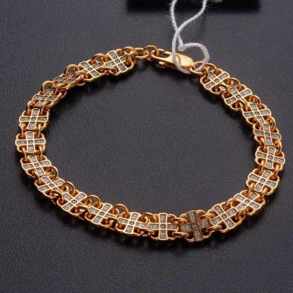 Купить Браслет литой из серебра "Знамение Победы" (12400)