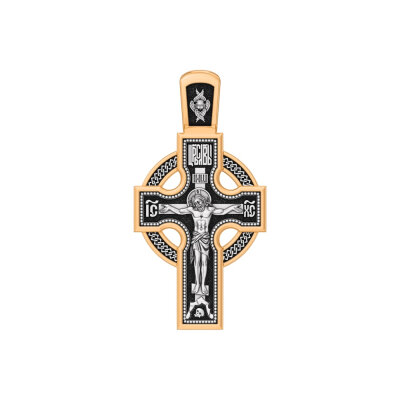 картинка Крест из серебра "Да воскреснет Бог" (42843) 