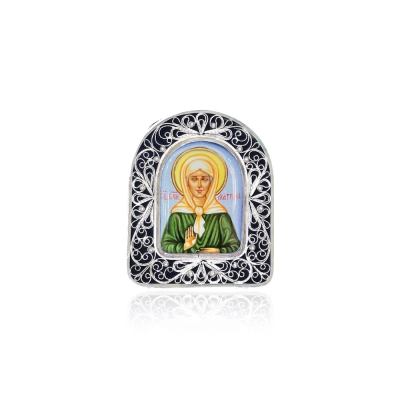 картинка Икона "Святая Матрона Московская" финифть (20183) 