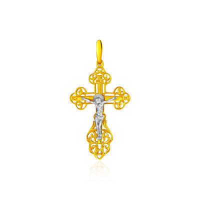 картинка Крест из желтого золота (24494) 
