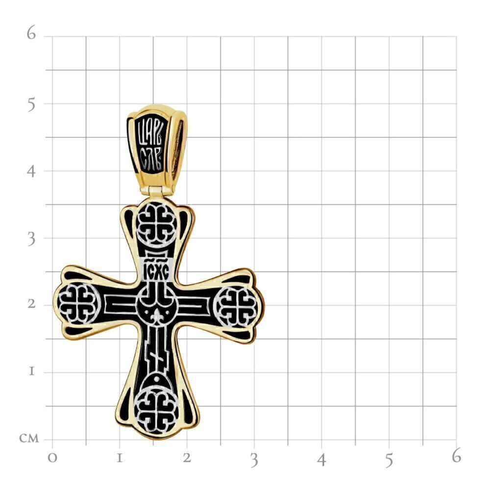 Купить Крест из серебра с узором (42761)