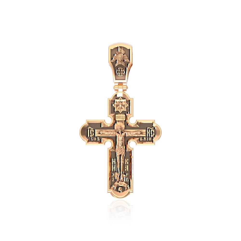 Купить Крест из красного золота "Распятие Христово" (2145)