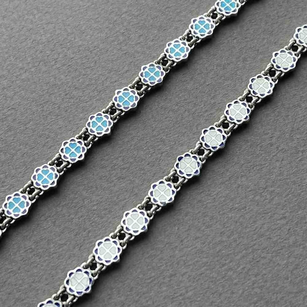 Купить Цепь из серебра с эмалью (92078)