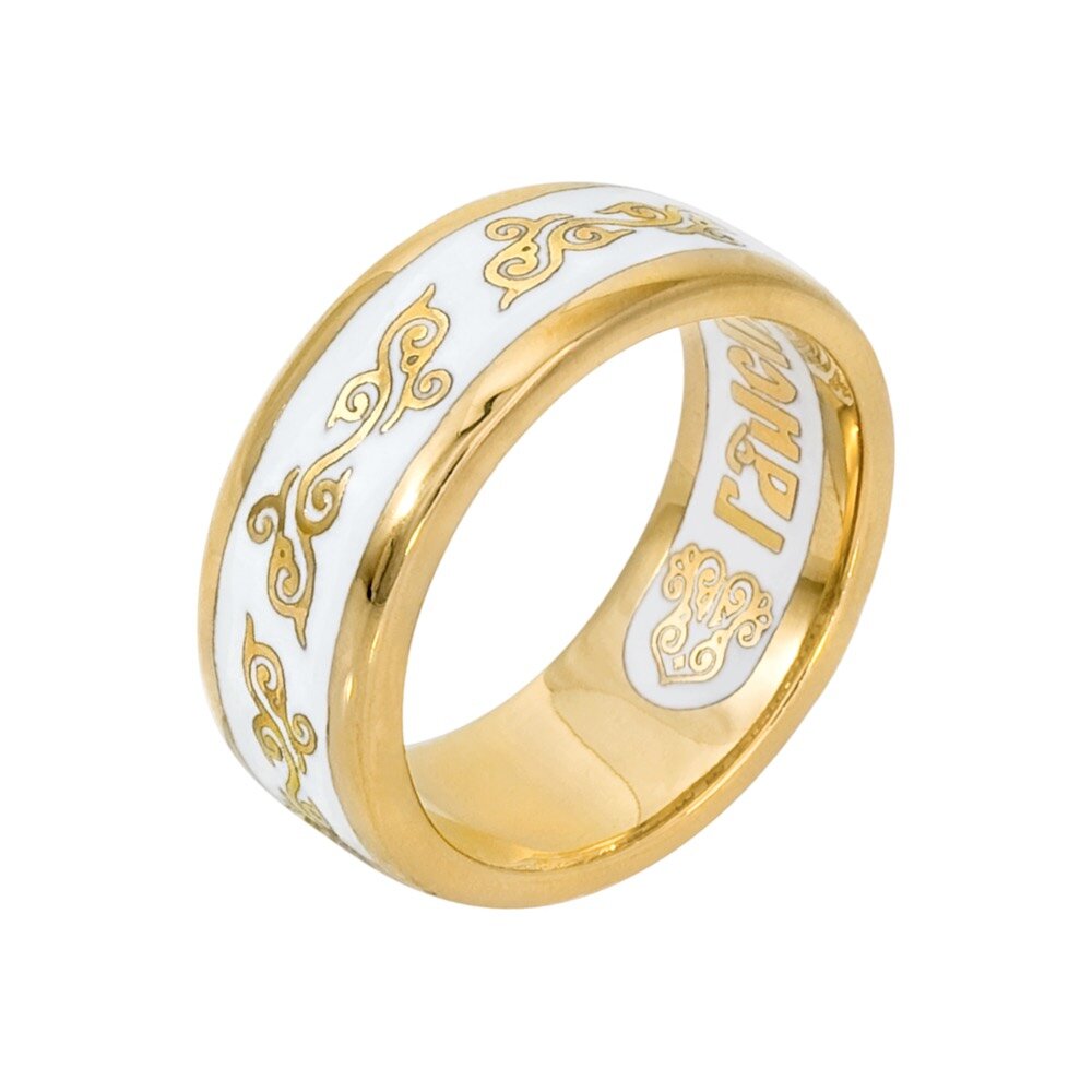 Купить Кольцо из серебра "Спаси и Сохрани" с эмалью (32193)