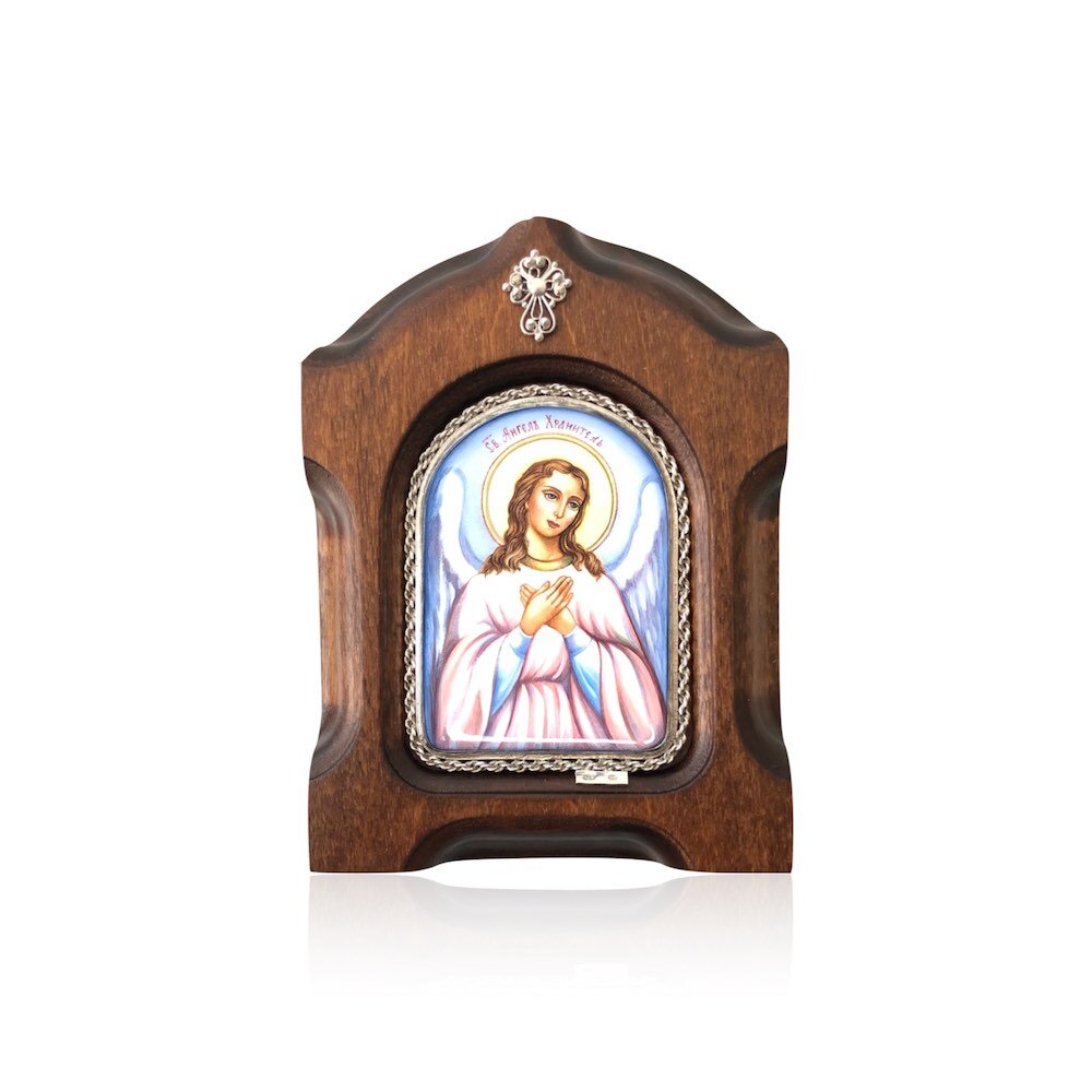 Купить Икона "Ангел Хранитель" эмаль финифть (20103)