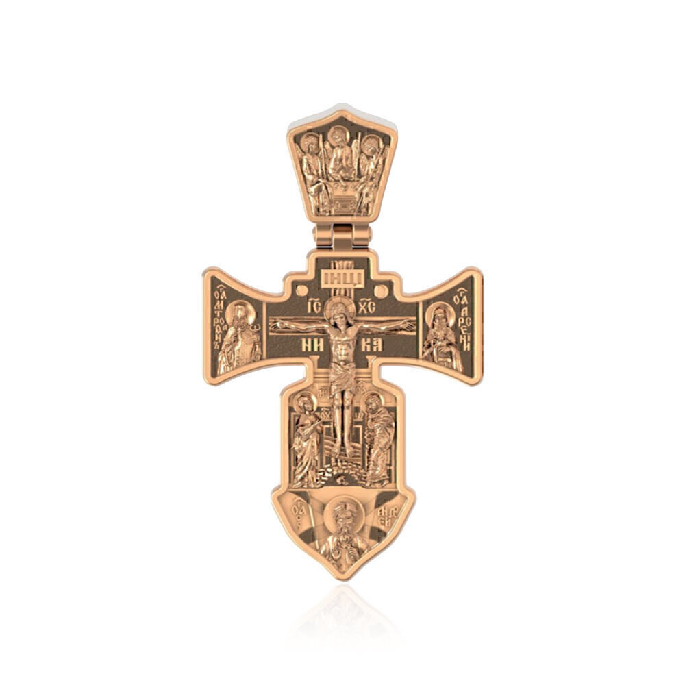 Купить Крест из красного золота "Святой Николай Чудотворец" (2248)