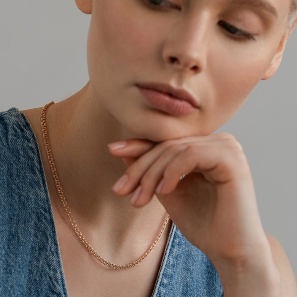 Купить Цепь из красного золота "Гарибальди" (91063)