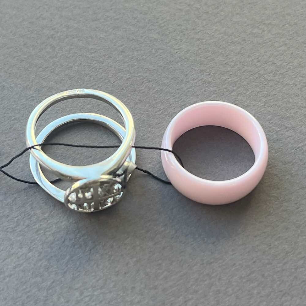 Купить Кольцо разборное из серебра "НИКА" вставка керамика (32381)