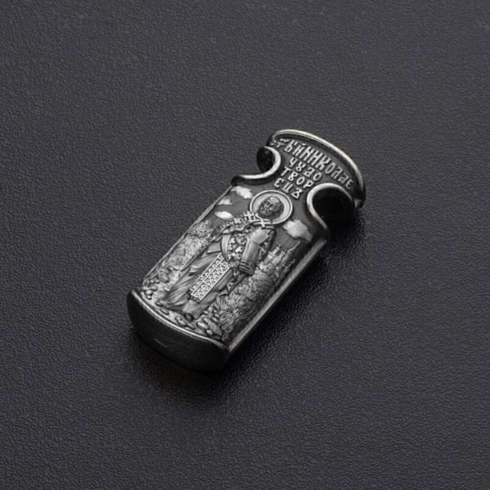 Купить Образ из серебра "Святой Николай Чудотворец" (52542)