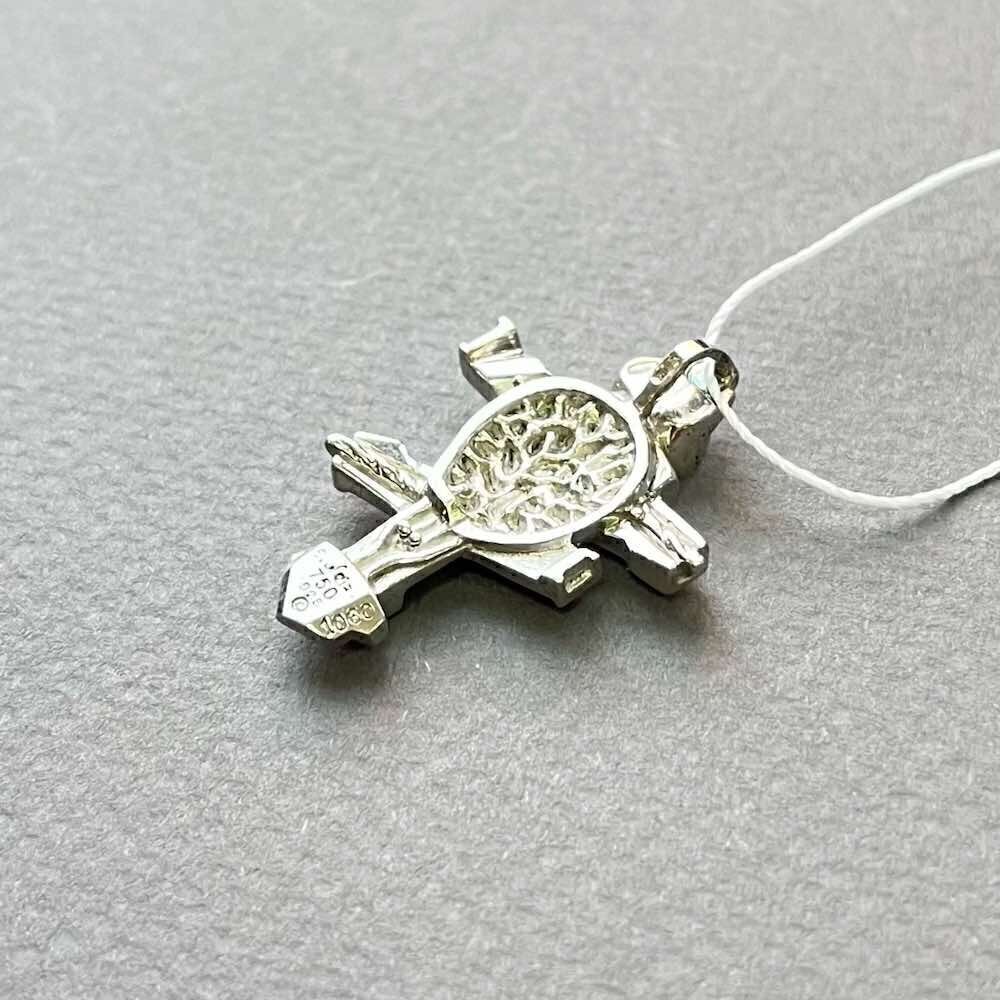 Купить Крест малый из серебра "Сердце Христа" (42453)