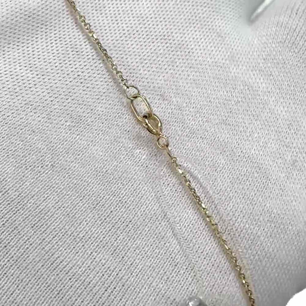 Купить Крест из желтого золота "Спаси и Сохрани" с бриллиантами на цепочке (41345)