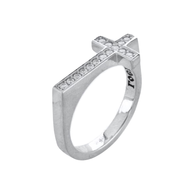 картинка Кольцо из серебра "Помилуй Мя Грешного" с фианитами  (32198) 