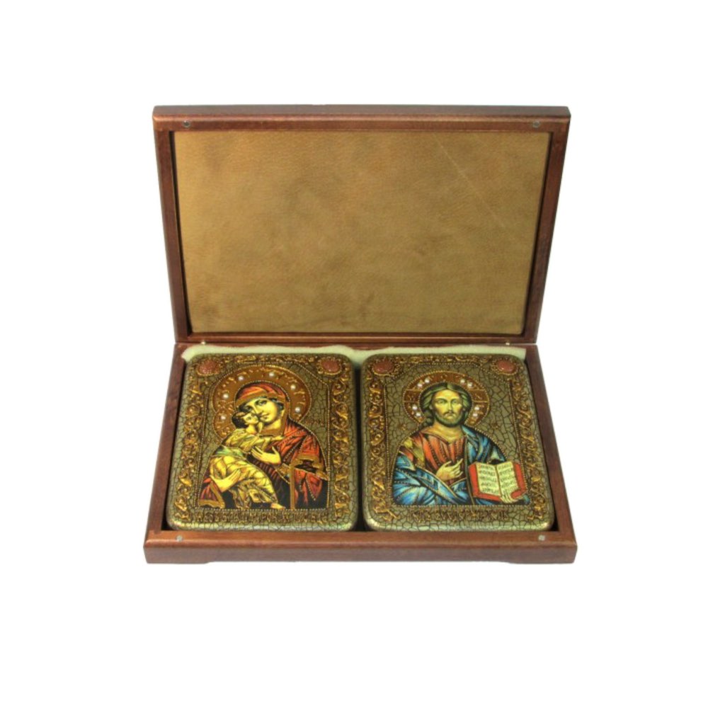 Купить Икона "Венчальная пара Казанская и Вседержитель" (20752)