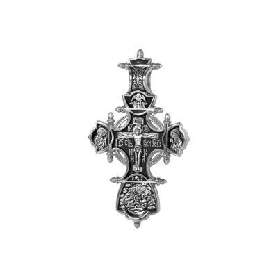 картинка Крест из серебра "Божия Матерь Всецарица" (42901) 