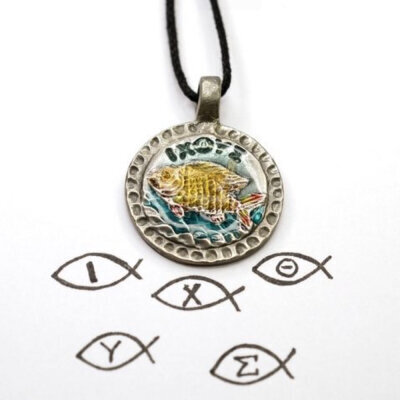 картинка Подвеска "Рыба Ихтис" (53014) 