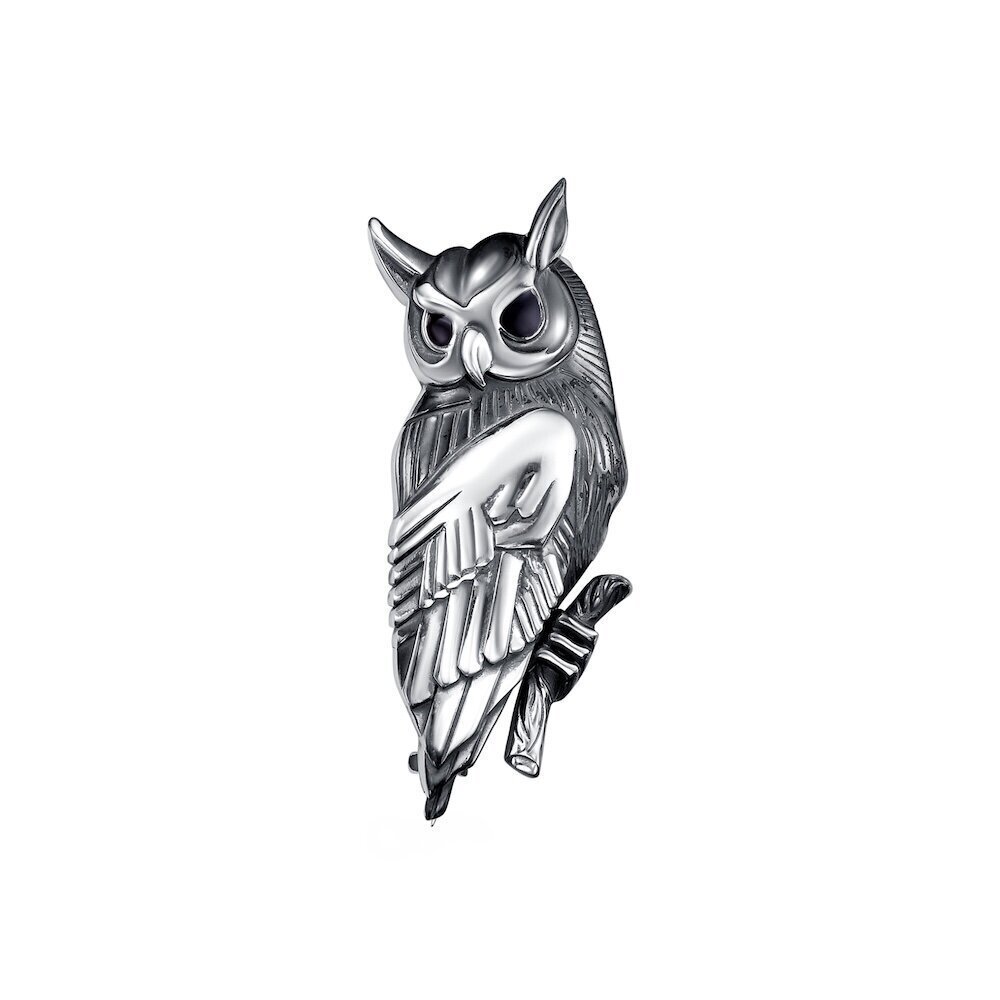 Купить Брошь из серебра "Сова" (81052)