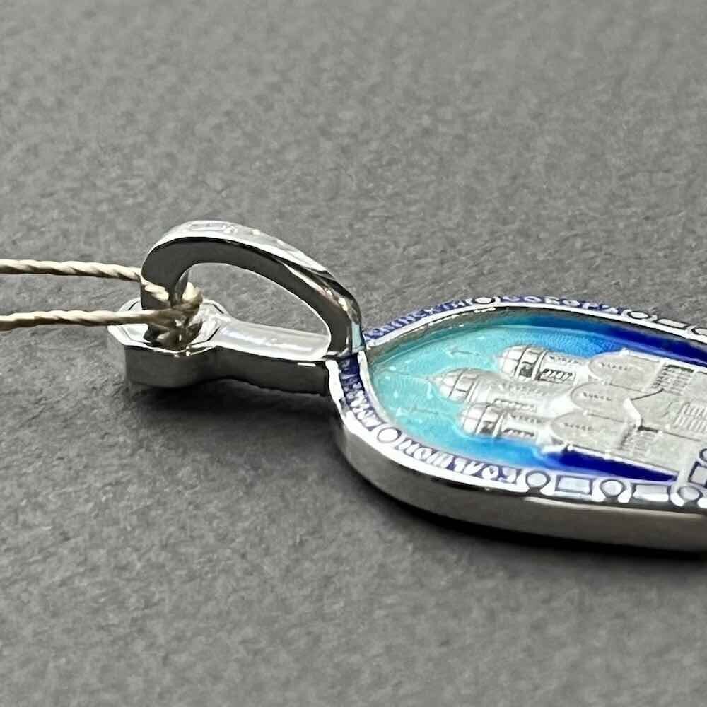 Купить Образ из серебра "Святой Георгий Победоносец" с эмалью (52881)