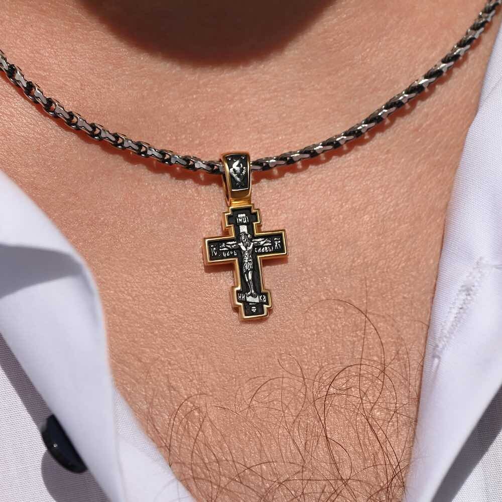 Купить Крест из серебра "Божия Матерь Покрова" (42759)