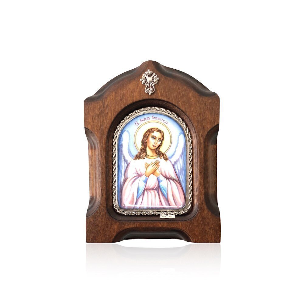 Купить Икона "Ангел Хранитель" эмаль финифть (20103)