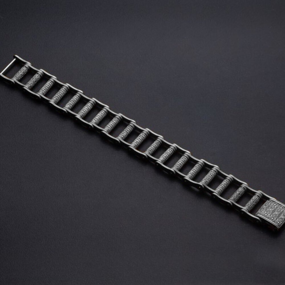 Купить Браслет литой из серебра "Псалом 90" (12434)