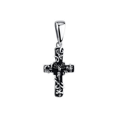 картинка Крест из серебра "Виноградная лоза" (42741) 
