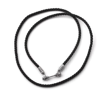 картинка Гайтан с замком из серебра "Помилуй Мя Грешного" (92472) 