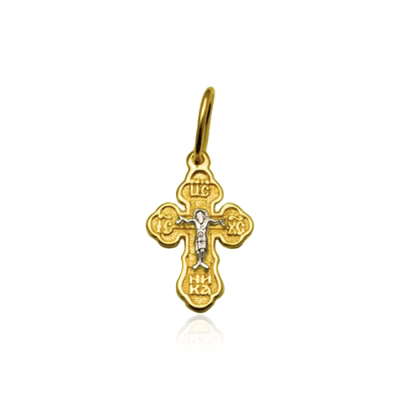 картинка Крест из желтого золота "Животворящему Кресту" (41178) 