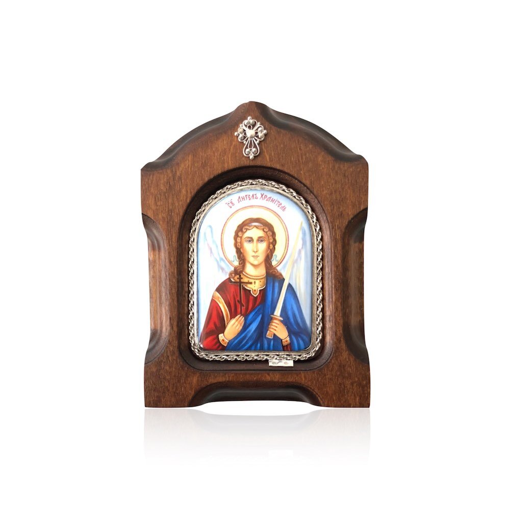 Купить Икона "Ангел Хранитель" эмаль финифть (20103)